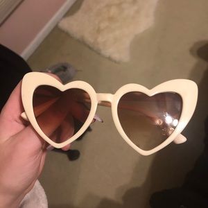 Pink heart sunglasses